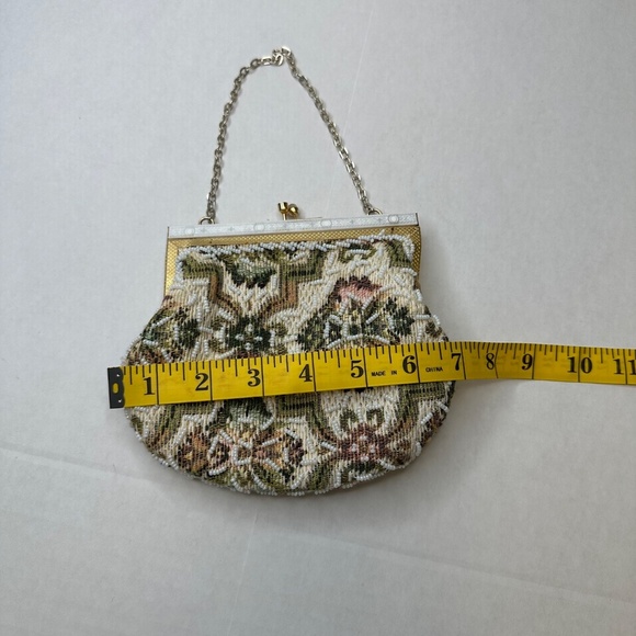 Vintage Handmade Tapestry Beaded Evening bag - Picture 9 of 11